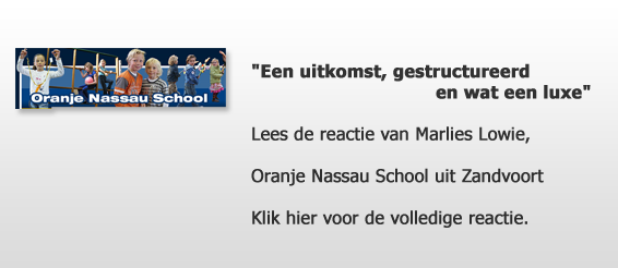 Reactie Marlies Lowie, Oranje Nassau School uit Zandvoort