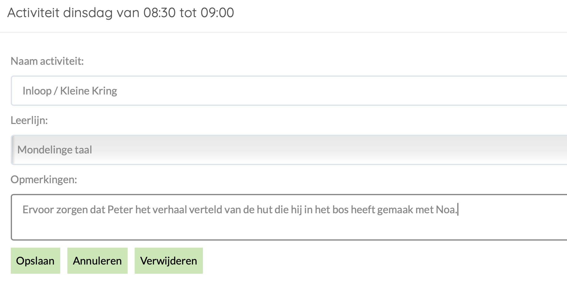 Koppeling met het observatiesysteem